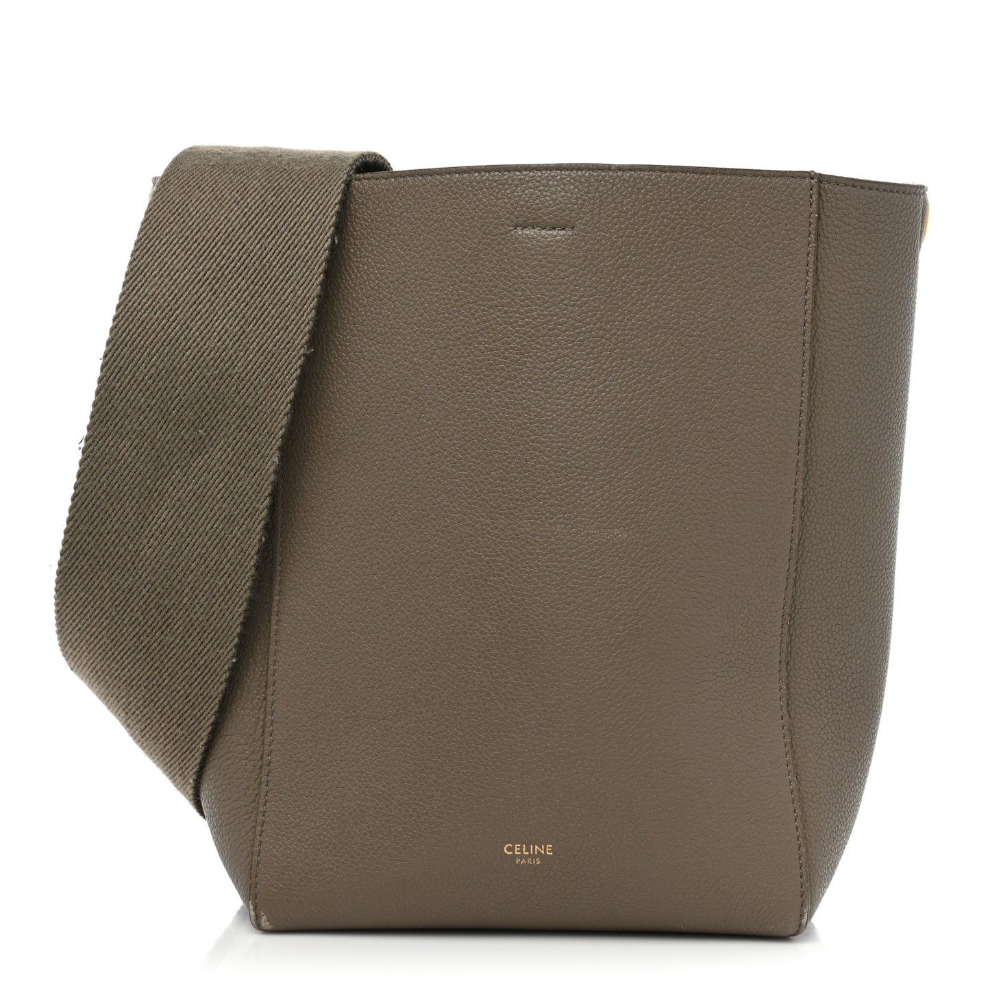 Soft Grained Calfskin Small Sangle Bucket Bag Taupe