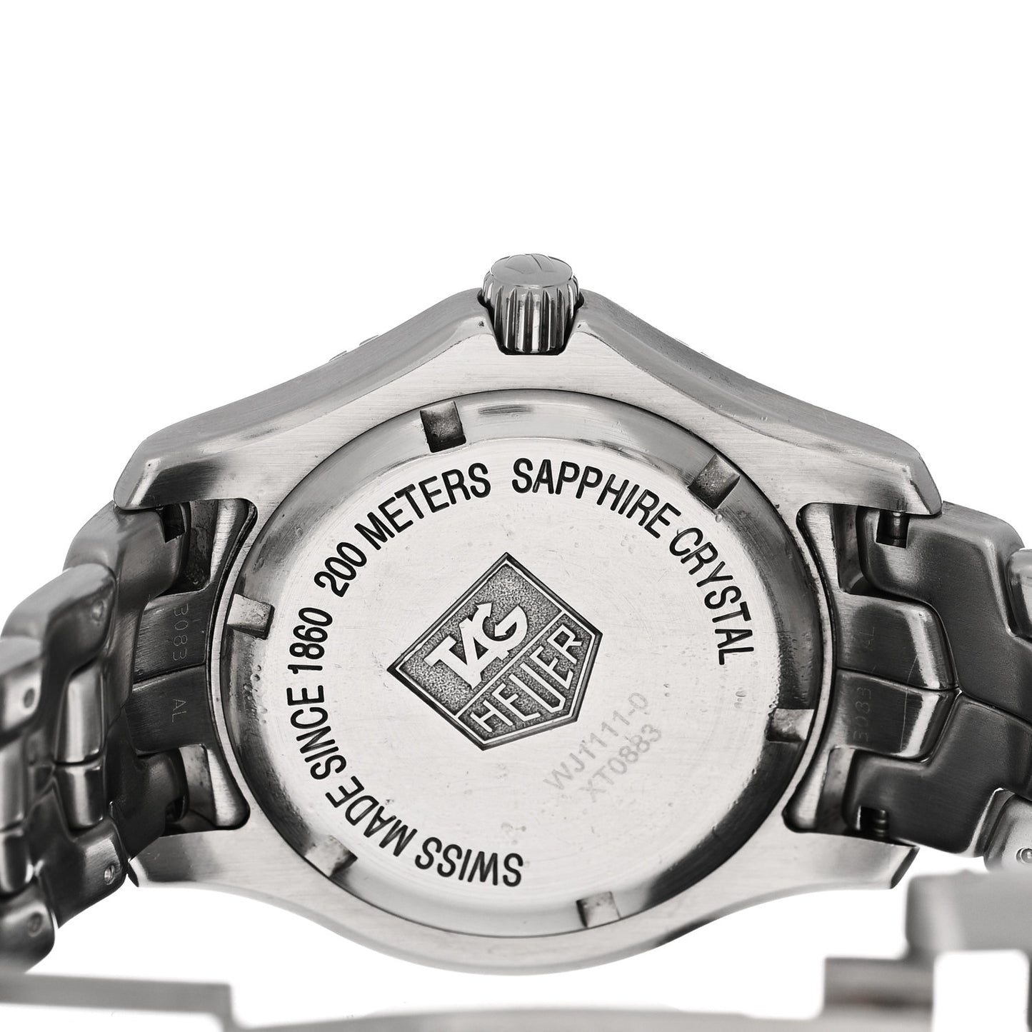 Stainless Steel 39mm Link Quartz Watch Silver WJ111-0