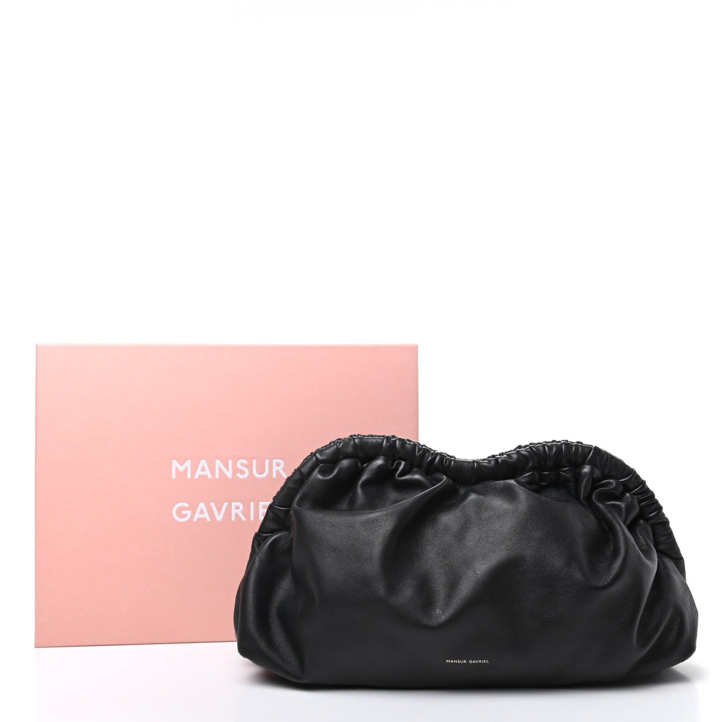 Lambskin Cloud Clutch Black Flamma
