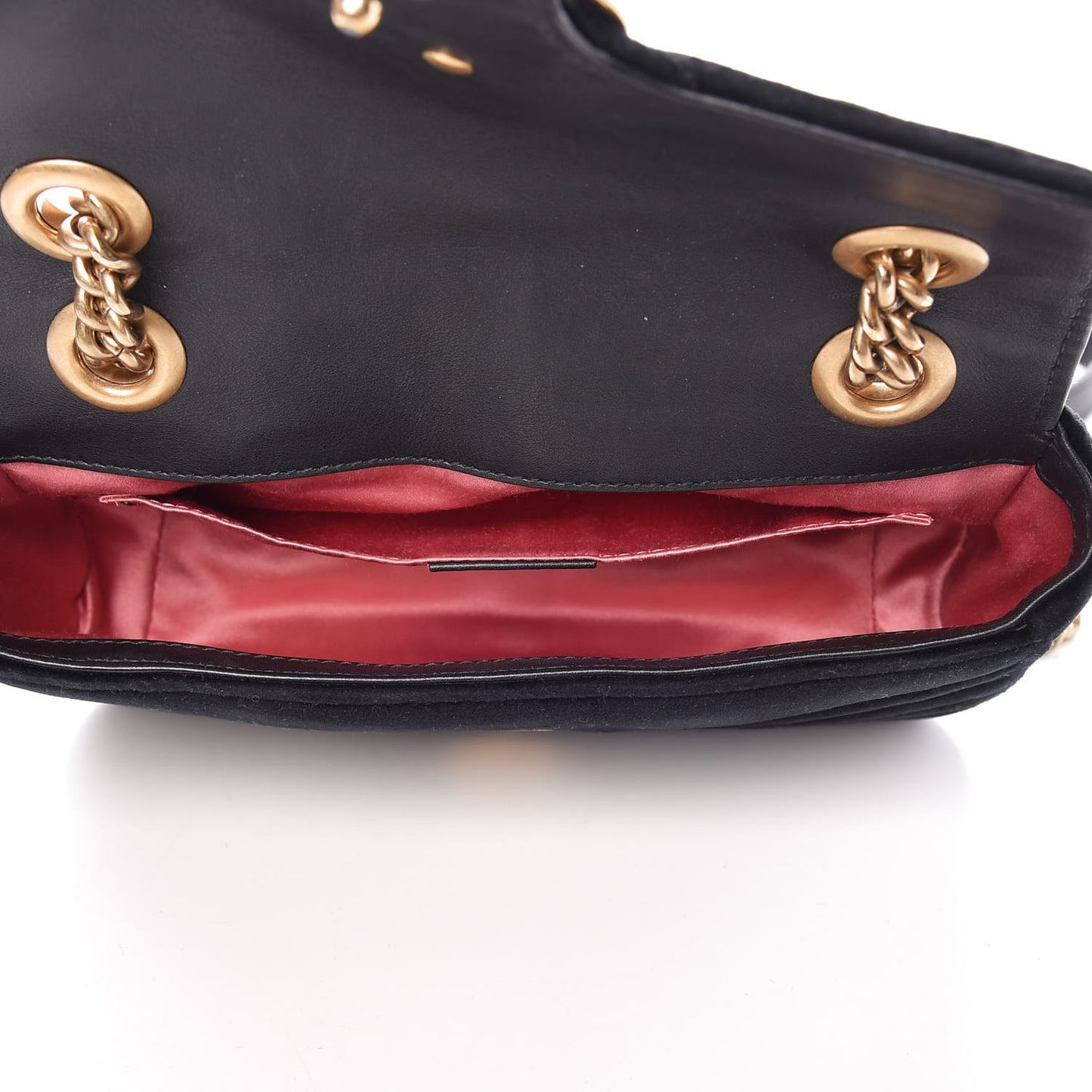 Velvet Matelasse Mini GG Marmont Shoulder Bag Black