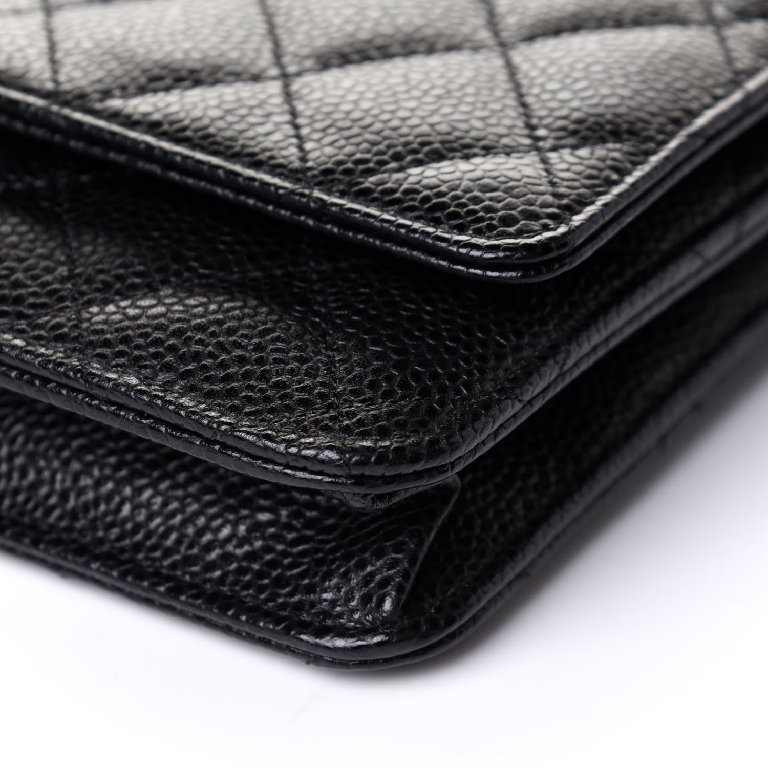 Chanel Caviar Quilted Wallet On Chain WOC Black 10 of 11