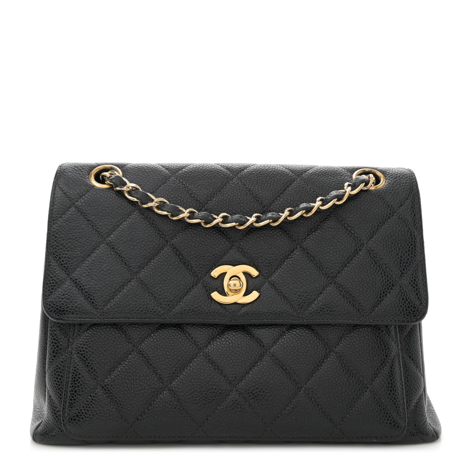 Chanel Caviar Quilted Medium Single Flap Black 1 of 11