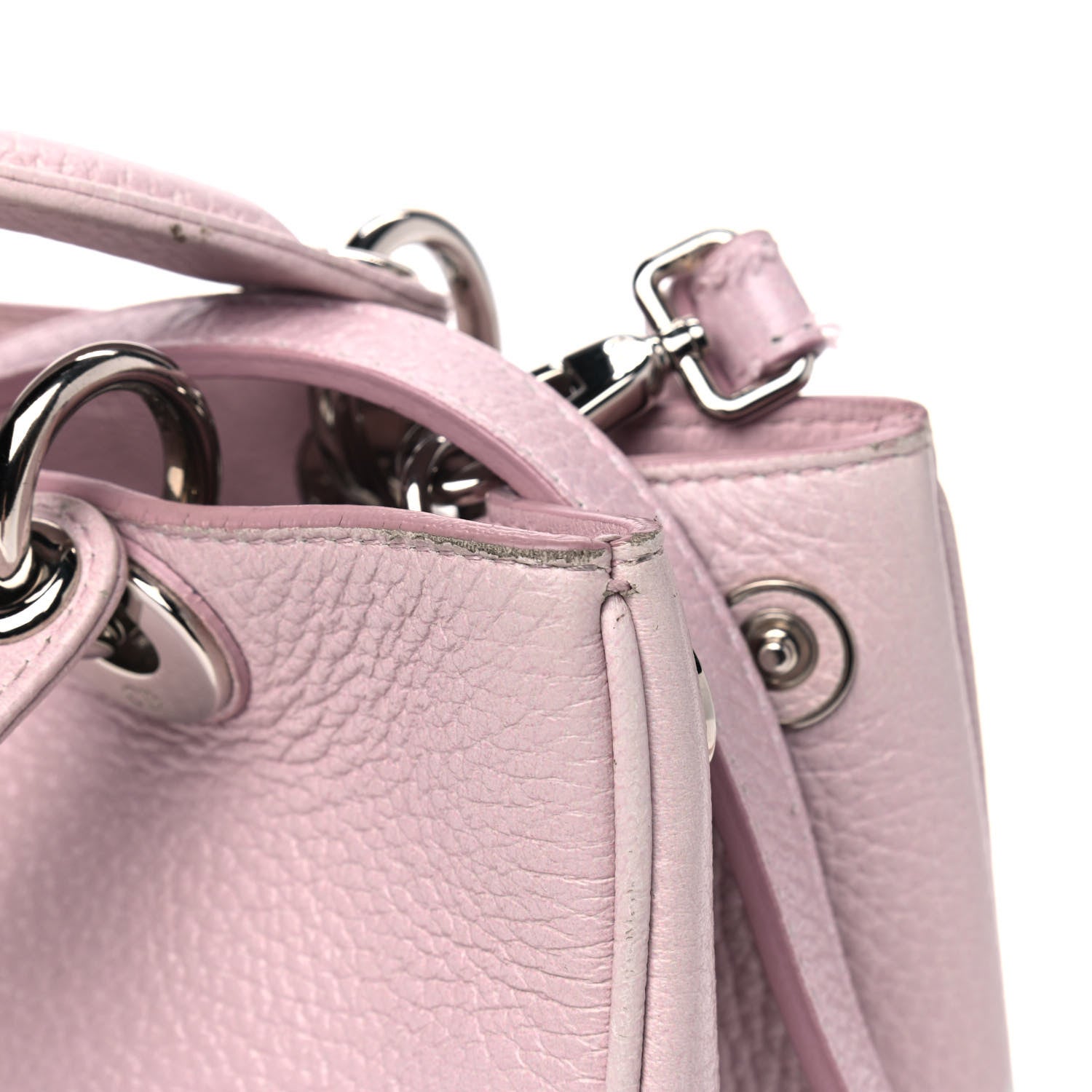 Christian Dior Bullcalf Small Printed Flower Diorissimo Tote Pink 14 of 18