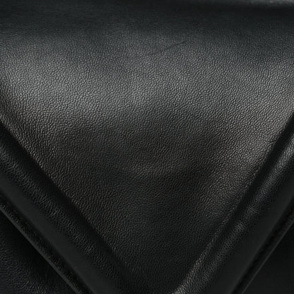 Bottega Veneta Lambskin Small Beak Triangle Flap Shoulder Bag Black 7 of 10