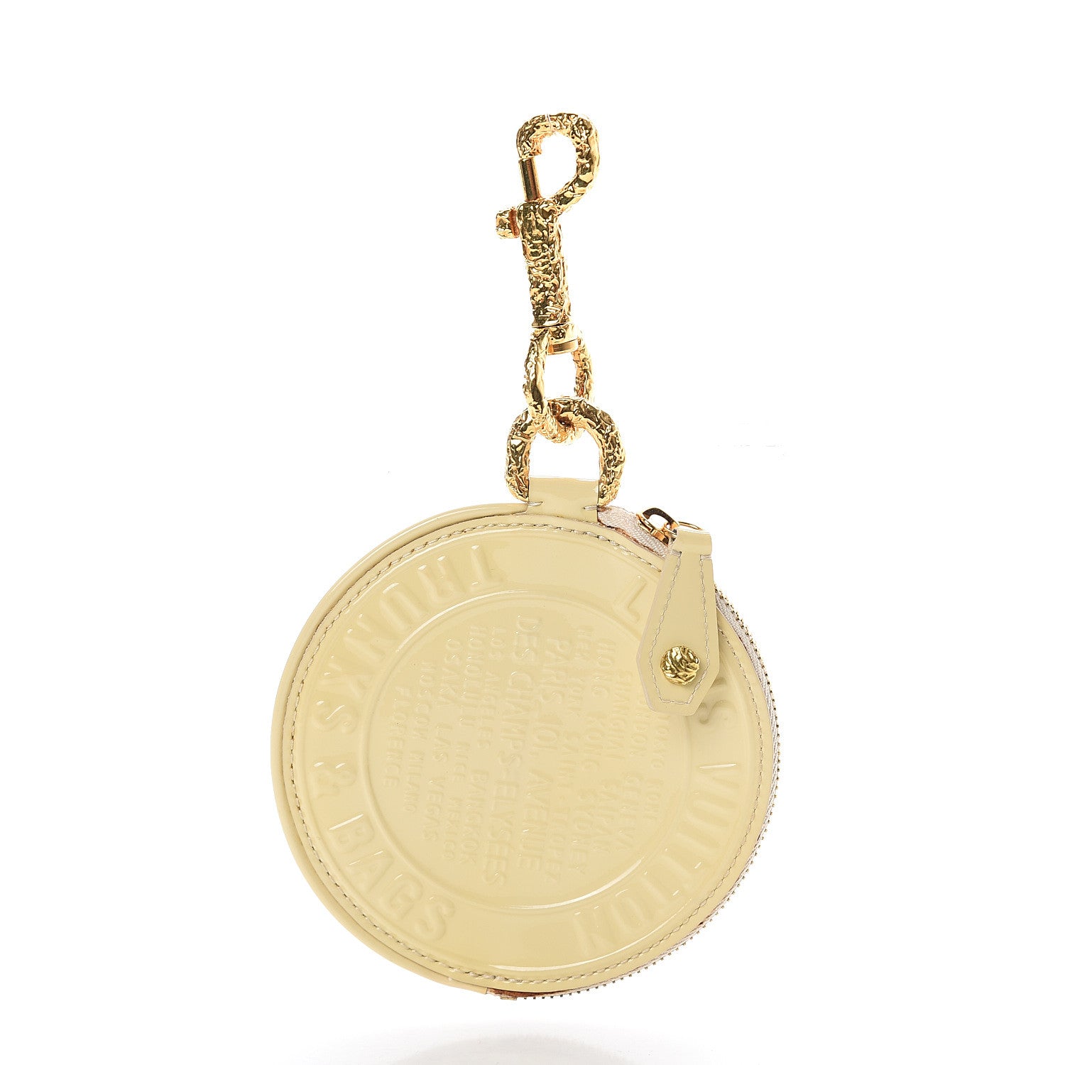 Louis Vuitton Vernis Trunks and Bags Porte-Monnaie Round Coin Purse Beige 2 of 4