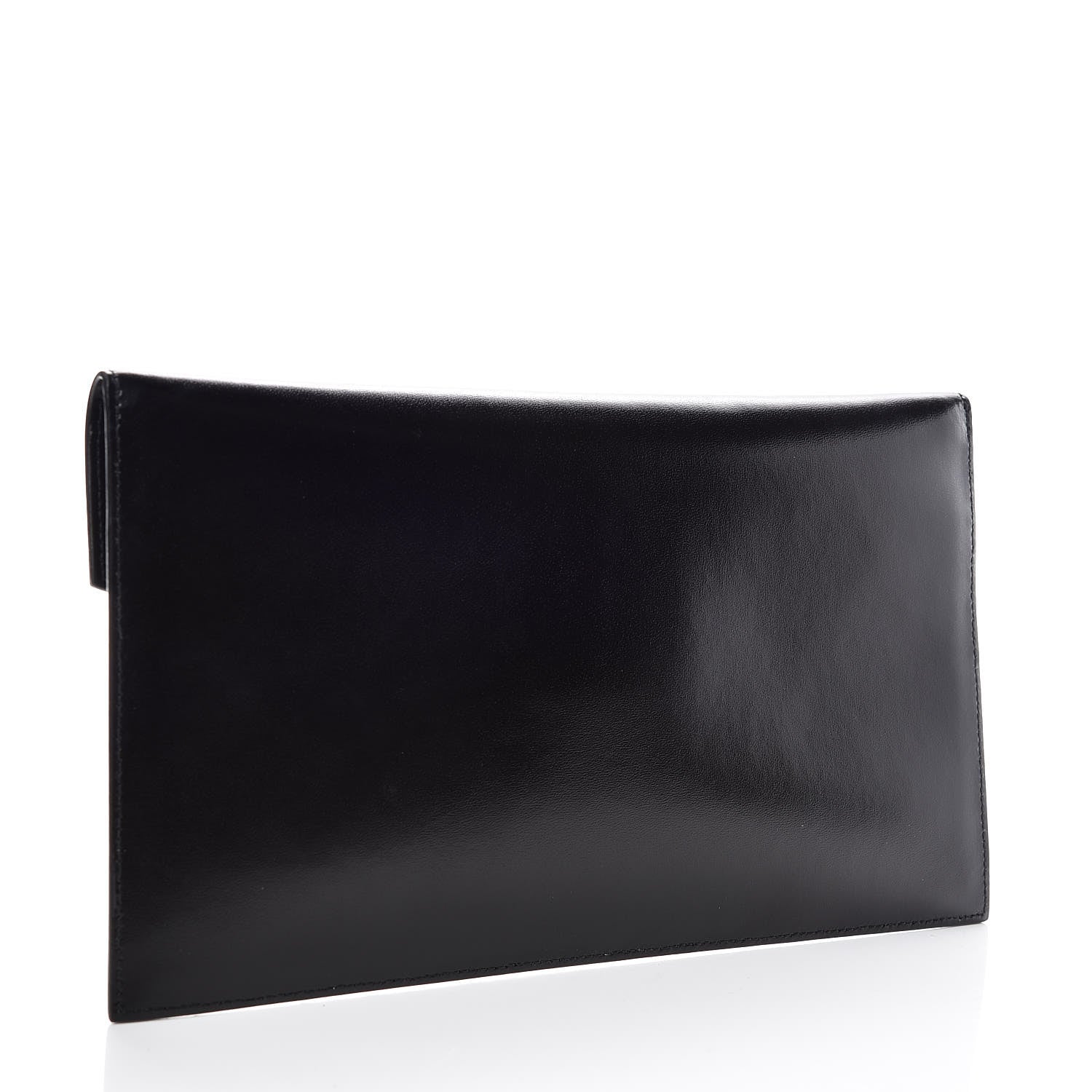 Saint Laurent Smooth Shiny Calfskin Monogram Uptown Pouch Black 3 of 7