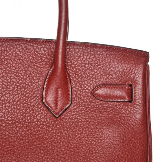 Taurillon Clemence Birkin 30 Rouge H