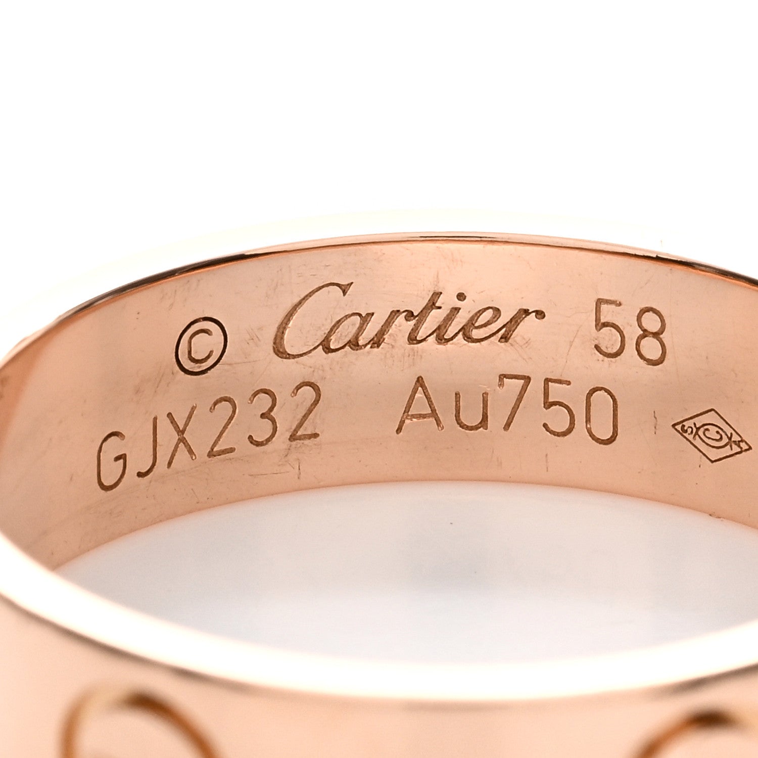 Cartier 18K Pink Gold 5.5mm LOVE Ring 58 8.25 4 of 5