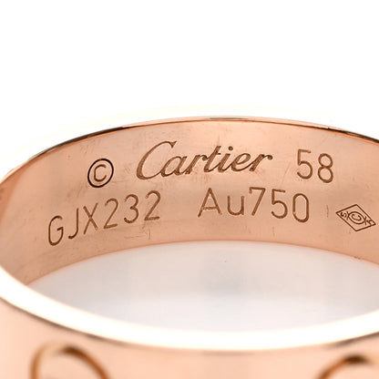 Cartier 18K Pink Gold 5.5mm LOVE Ring 58 8.25 4 of 5