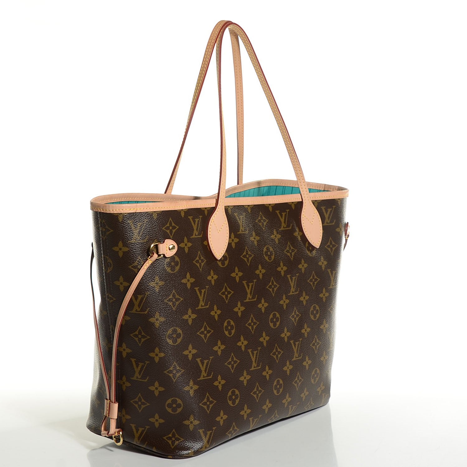 Louis Vuitton Monogram V Neverfull MM Turquoise 3 of 7