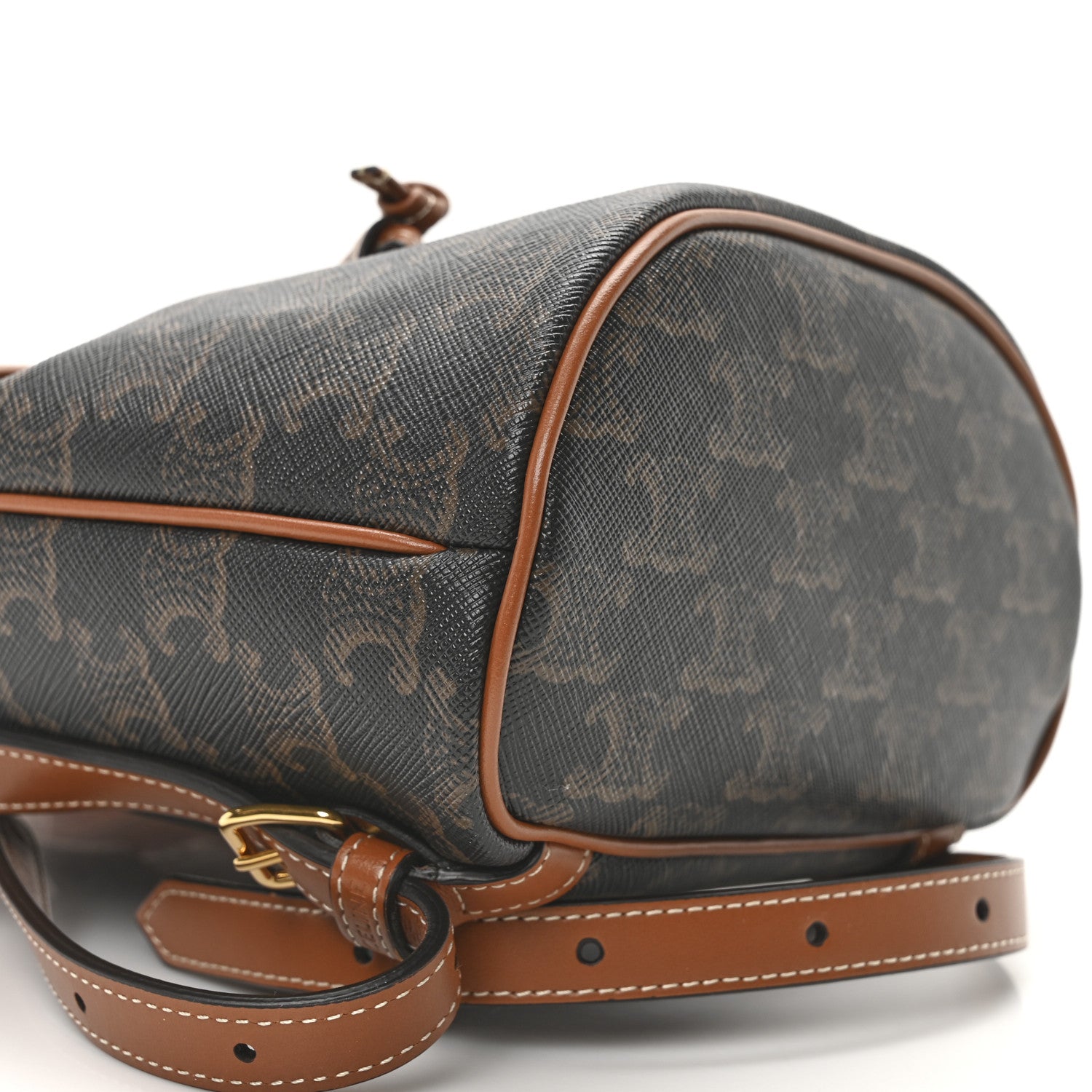 Celine Triomphe Canvas Calfskin Mini Folco Backpack Tan 8 of 10