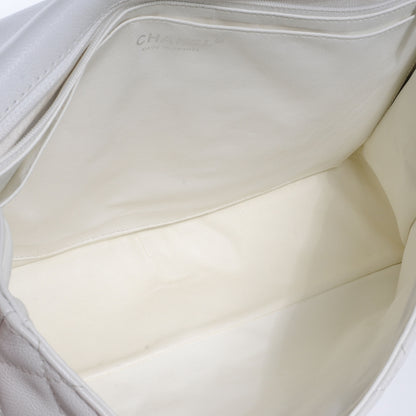 Chanel Washed Caviar Maxi Single Flap White 6 of 8