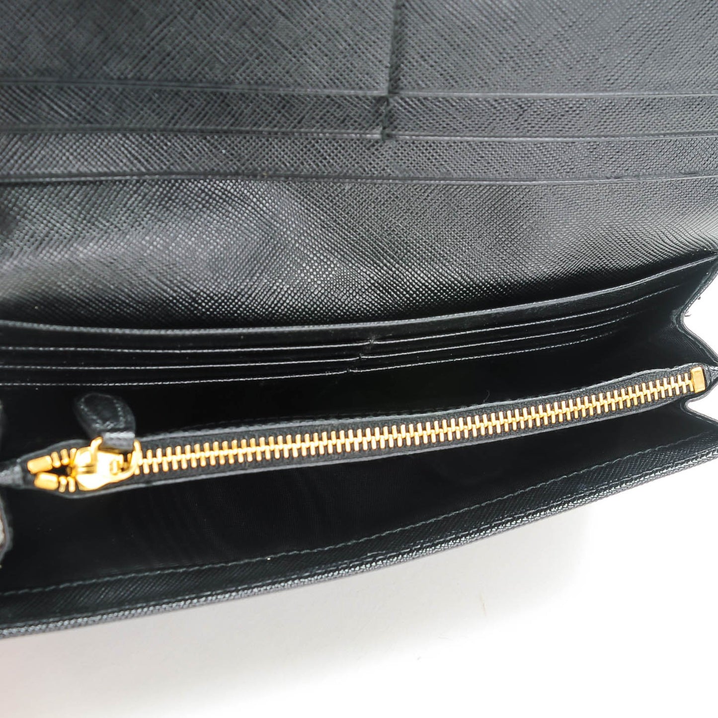 Saffiano Metal Continental Flap Wallet Nero Black