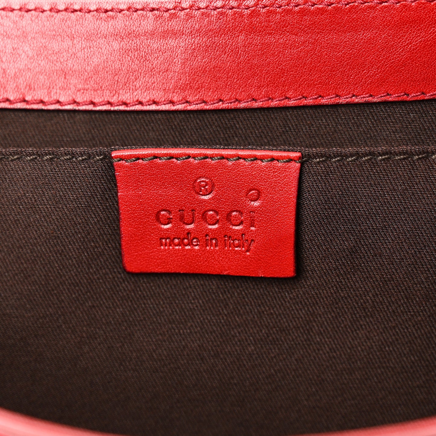 Calfskin Horsebit Chain Clutch Red