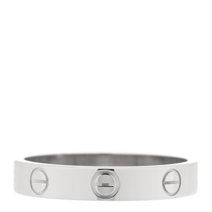Cartier 18K White Gold 3.5mm LOVE Wedding Band Ring 56 7.5 3 of 5