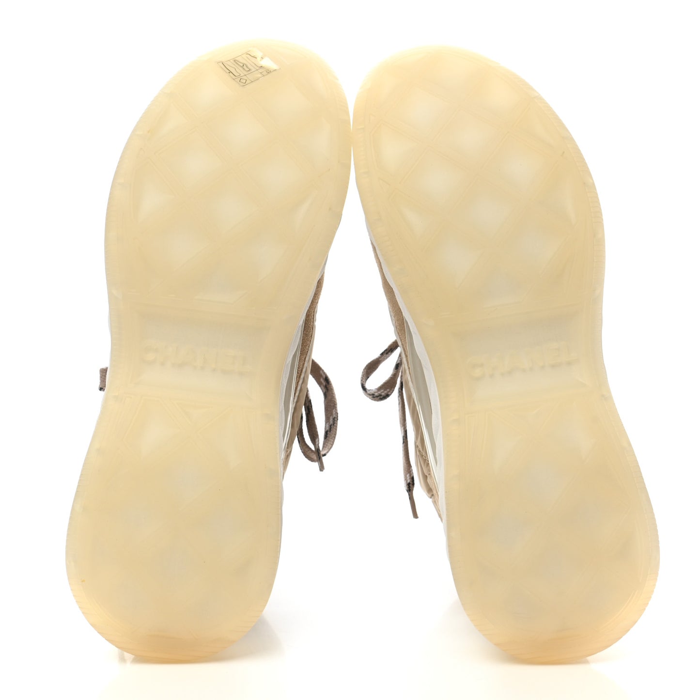 Fabric Suede Womens CC Sneakers 40 Beige