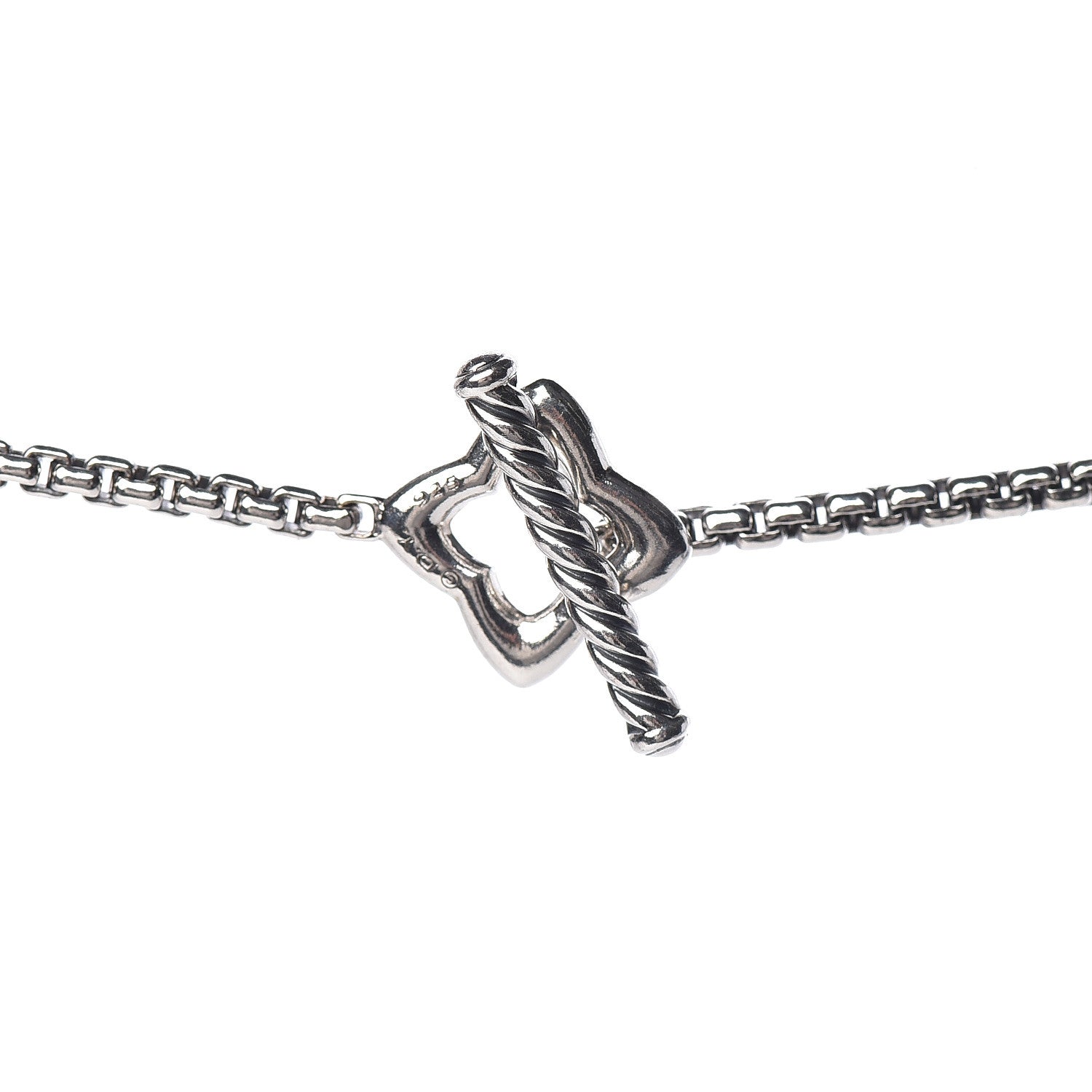 David Yurman Sterling Silver 25mm Quatrefoil Chain Necklace 5 of 5