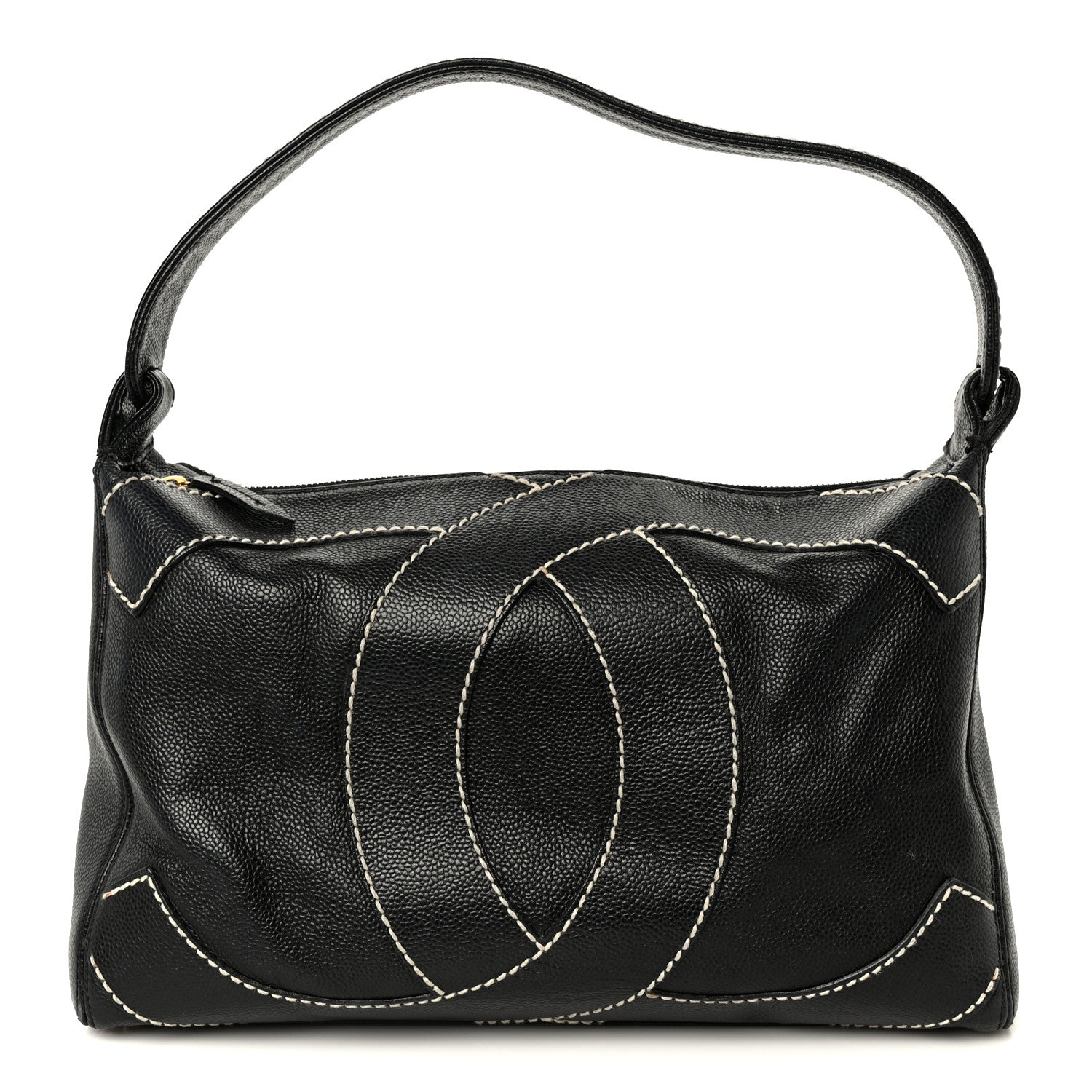 Chanel Caviar CC Stitched Hobo Black 1 of 10