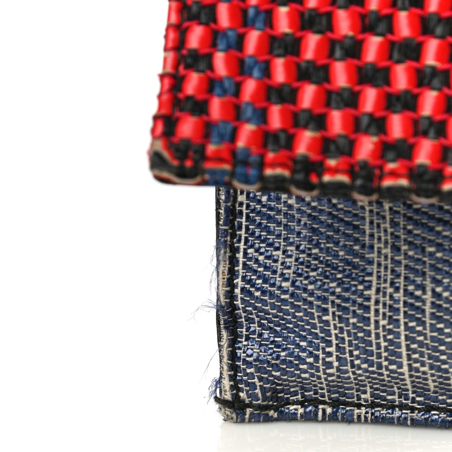 Calfskin Woven Small Lunch Bag Multicolor
