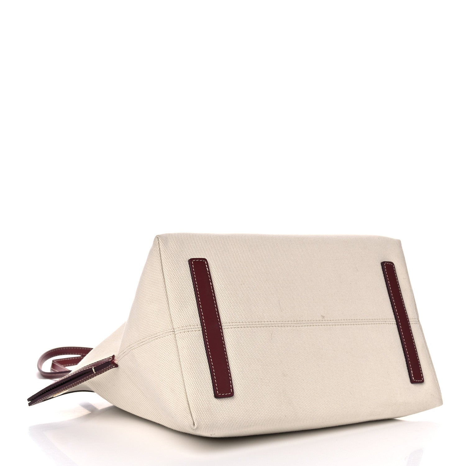 Burberry Cotton Canvas Calfskin Medium Society Tote Bag Natural 3 of 13