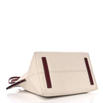 Burberry Cotton Canvas Calfskin Medium Society Tote Bag Natural 3 of 13