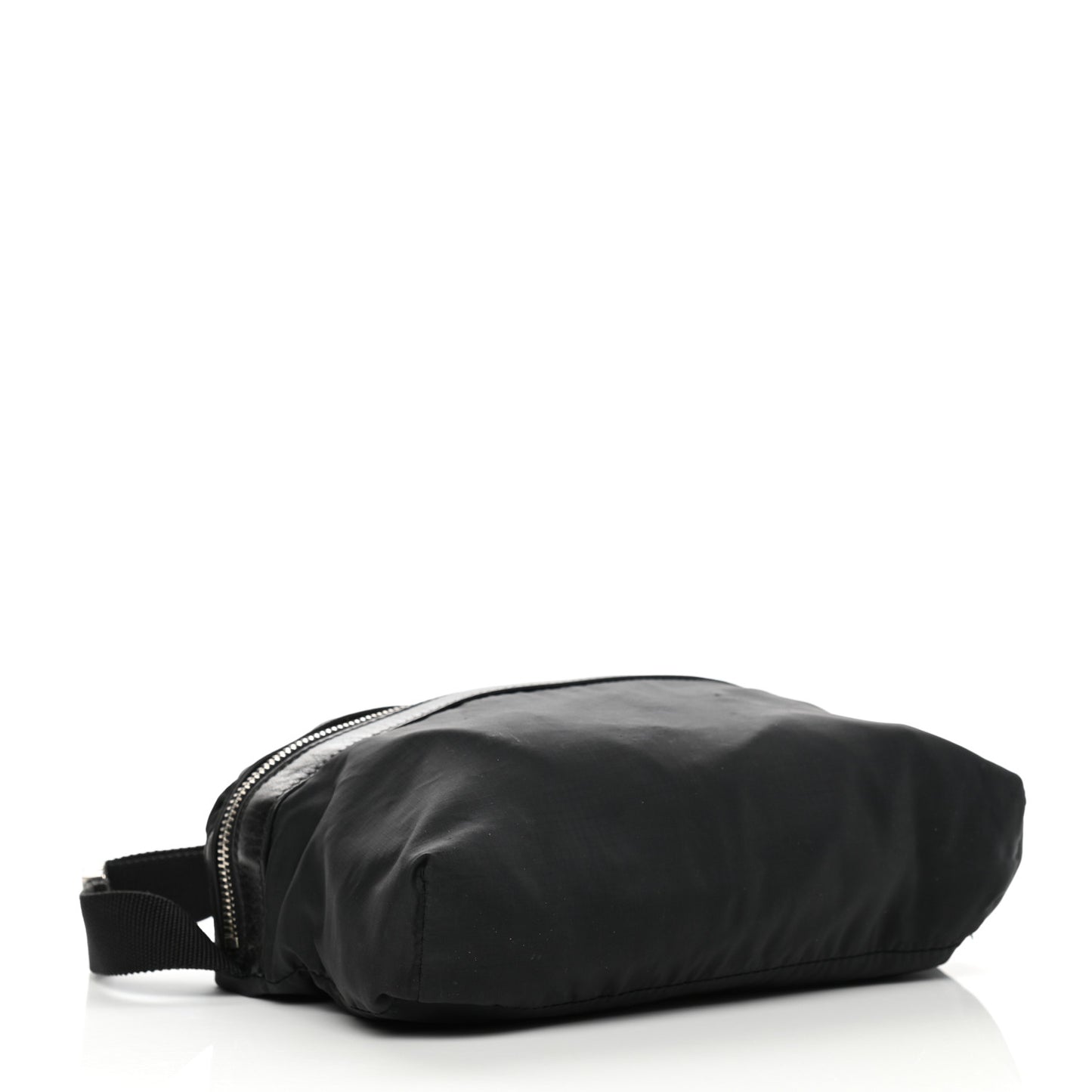 Nylon City Fold Up Backpack Belt Bag Black