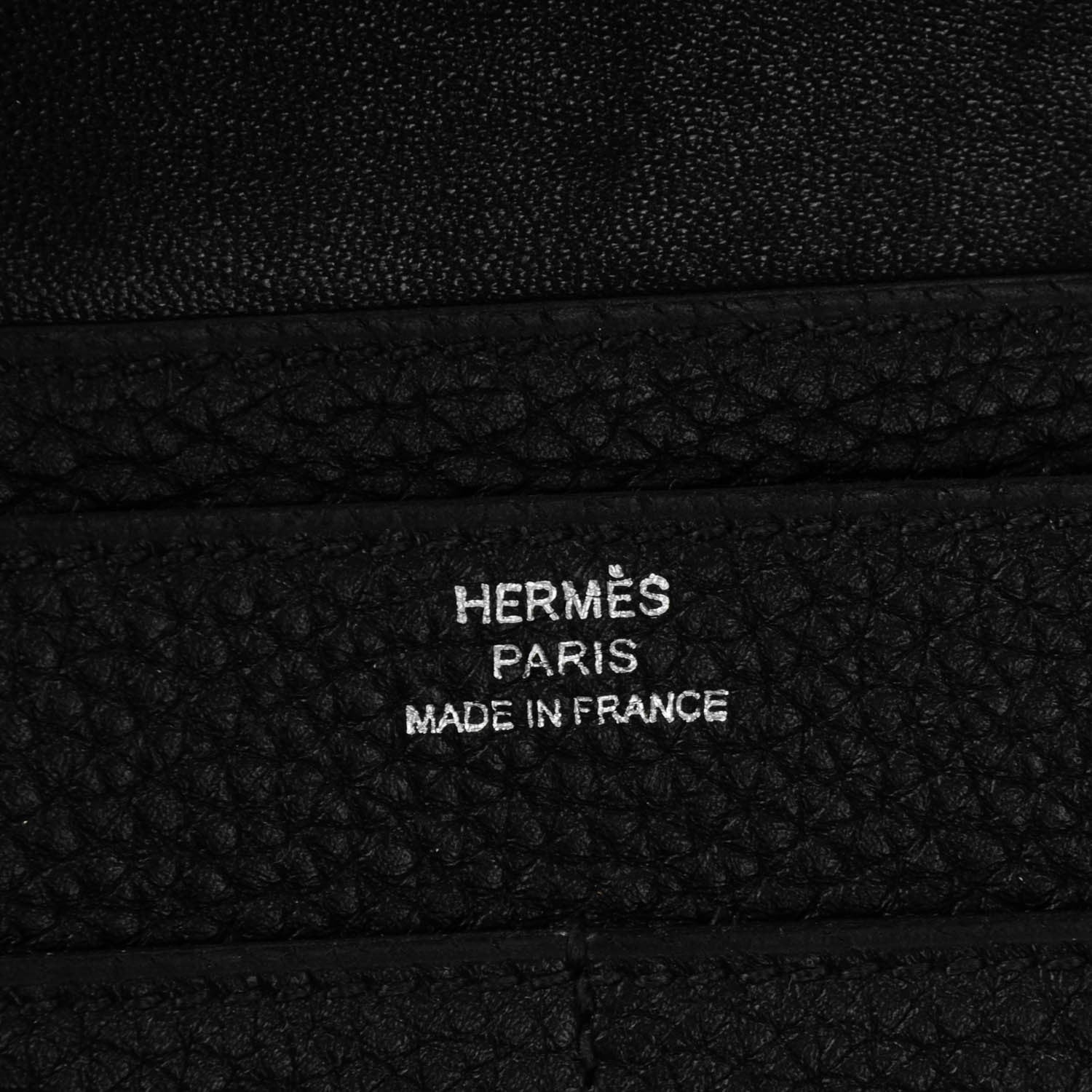 Hermes Togo Dogon Duo Wallet Black 6 of 8