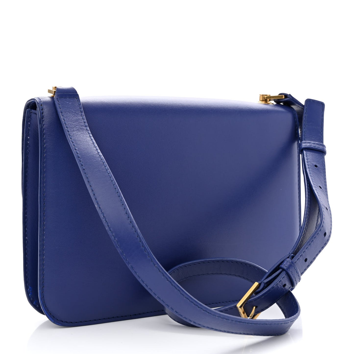 Smooth Calfskin Carre Satchel Royal Blue