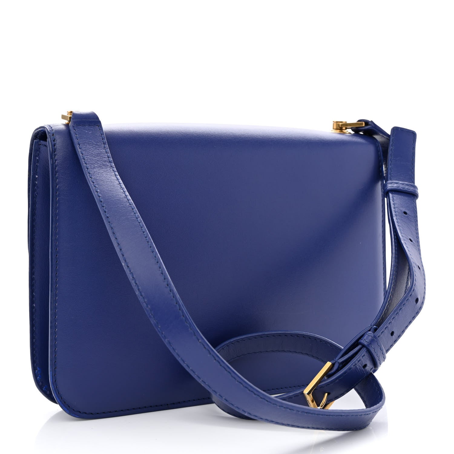 Saint Laurent Smooth Calfskin Carre Satchel Royal Blue 3 of 10