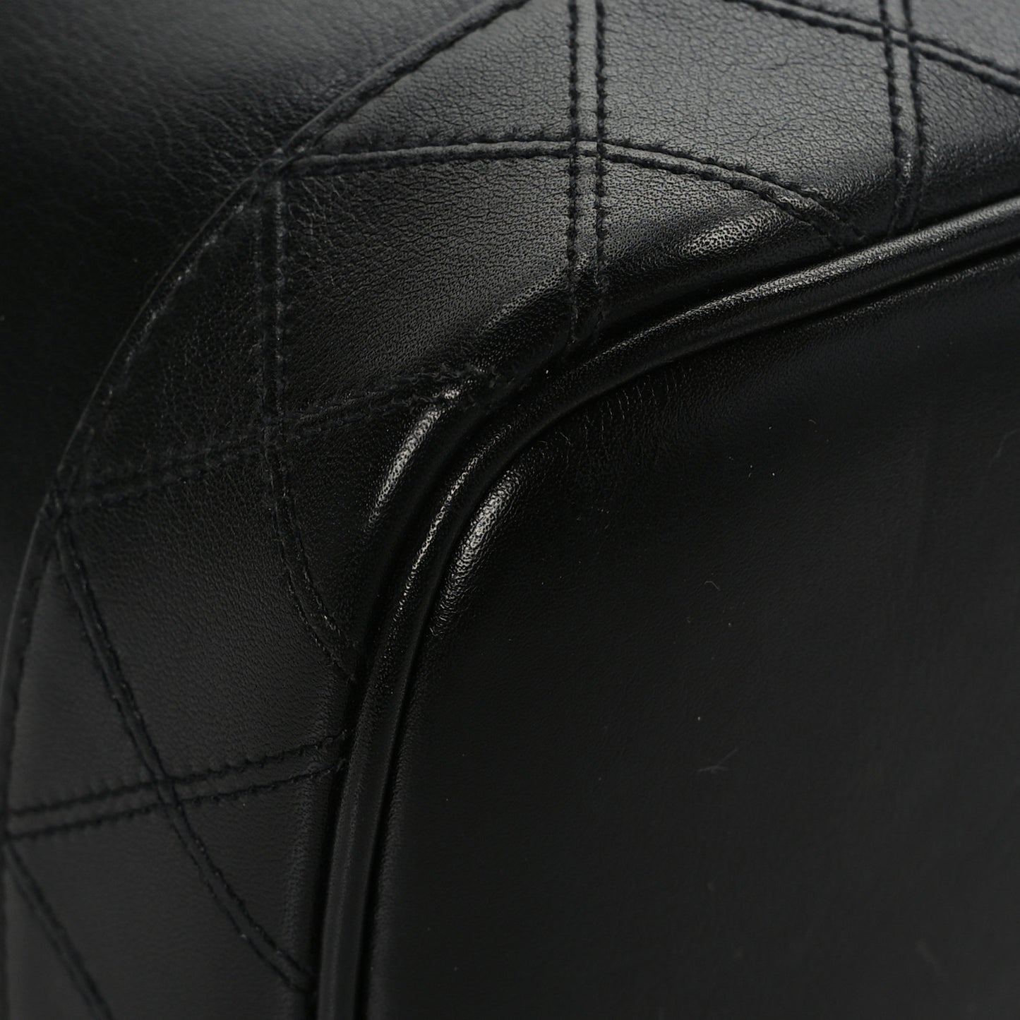 Lambskin Vanity Cosmetic Case Black