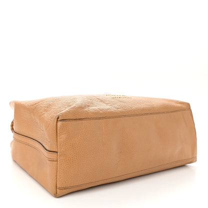 Gucci Calfskin Large Gifford Braided Handle Tote Camel 4 of 16