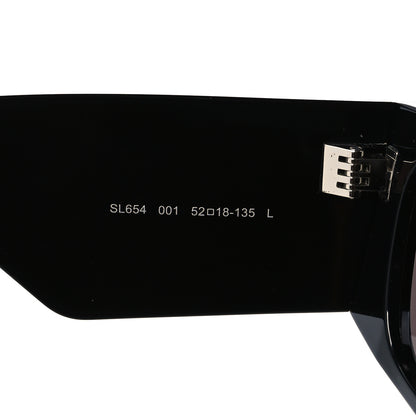 Saint Laurent Acetate Rectangular Sunglasses SL 654 Black 5 of 8
