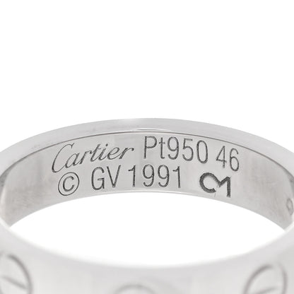 Cartier Platinum 3.5mm LOVE Wedding Band Ring 46 3.75 4 of 4