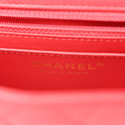 Chanel Lambskin Quilted Mini Rectangular Flap Red 6 of 11