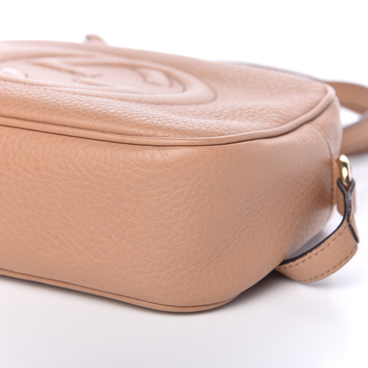 Gucci Pebbled Calfskin Small Soho Disco Bag Camelia 9 of 9