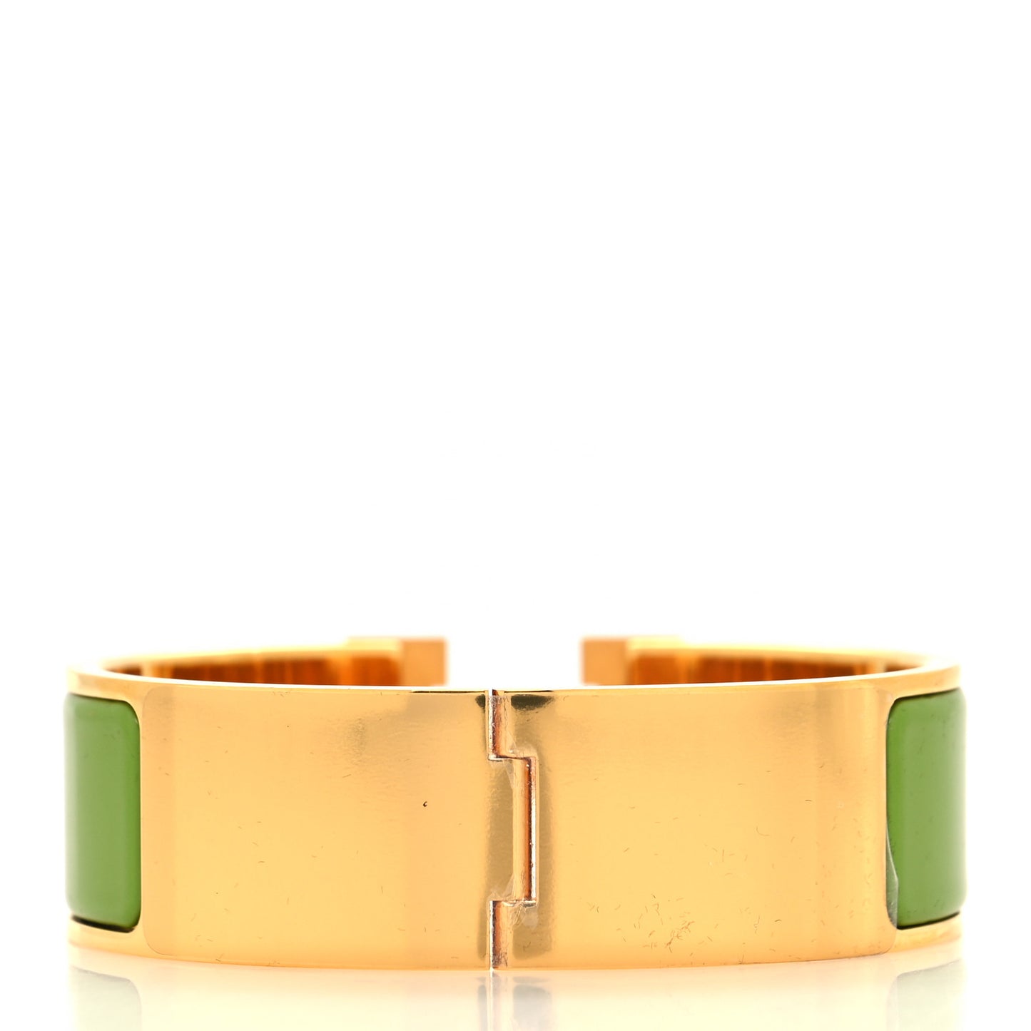 Enamel Wide Clic Clac H Bracelet PM Vert Anis