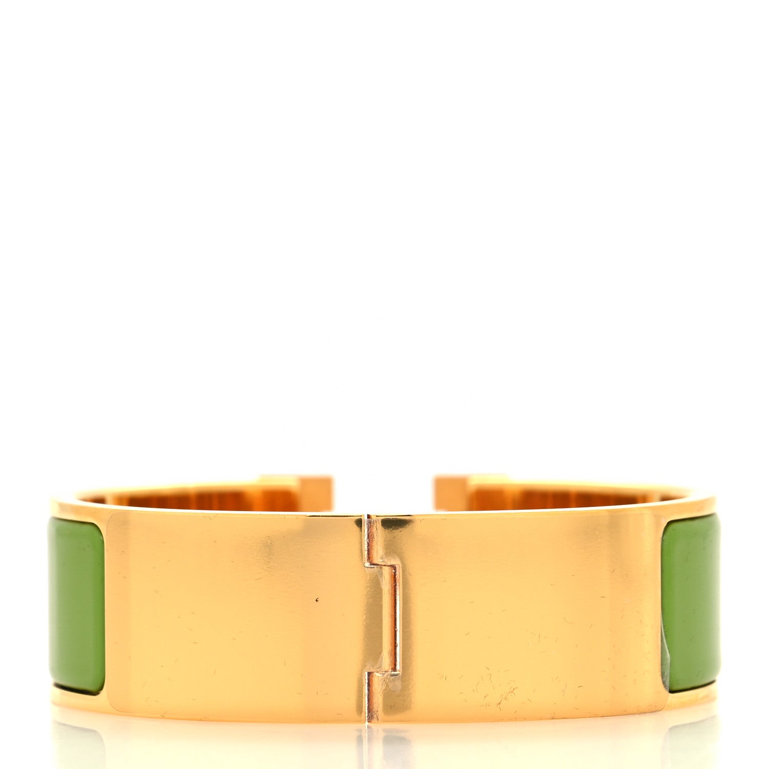Hermes Enamel Wide Clic Clac H Bracelet PM Vert Anis 3 of 5