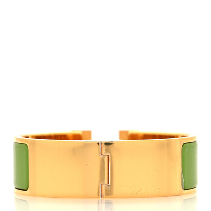 Hermes Enamel Wide Clic Clac H Bracelet PM Vert Anis 3 of 5