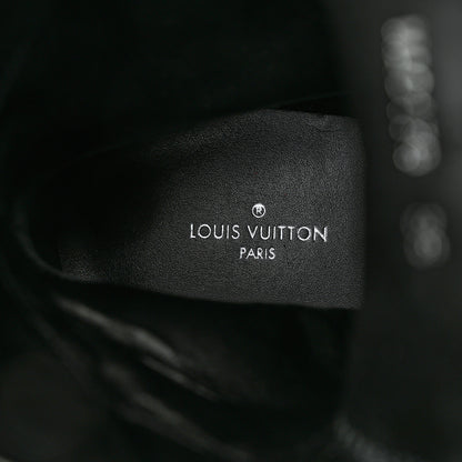 Louis Vuitton Suede Calfskin Monogram Laureate Platform Desert Boots 36 Black 7 of 9