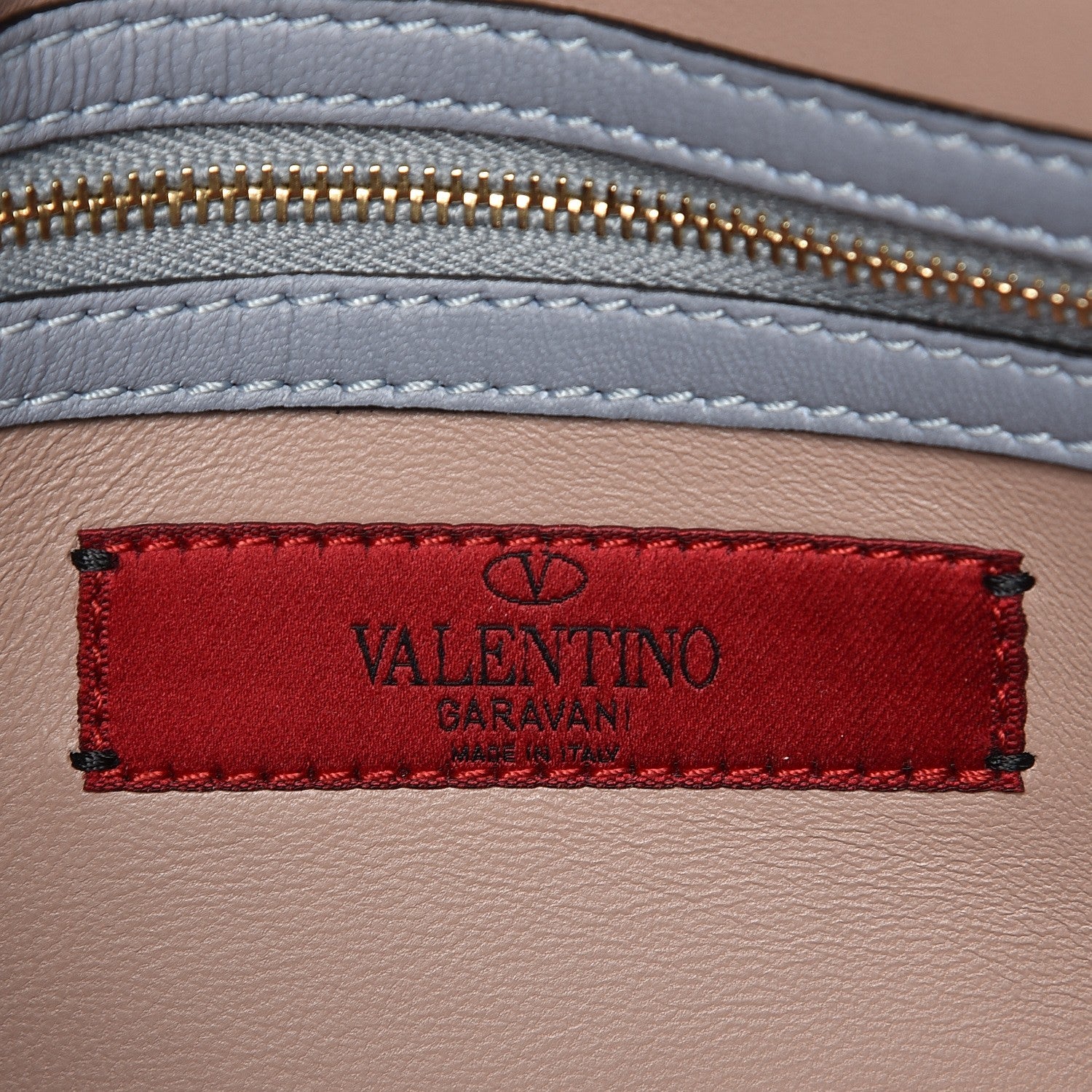 Valentino Garavani Nappa Rockstud Wristlet Clutch London Stone 8 of 8