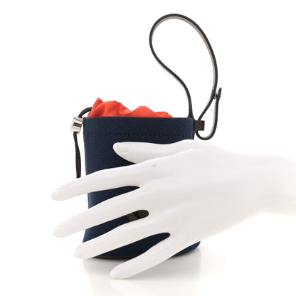 Hermes Coated Canvas On-the-Go Dog Pouch Navy 2 of 11