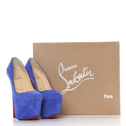 Christian Louboutin Suede Victoria 160 Pumps 35.5 Pervenche 9 of 9