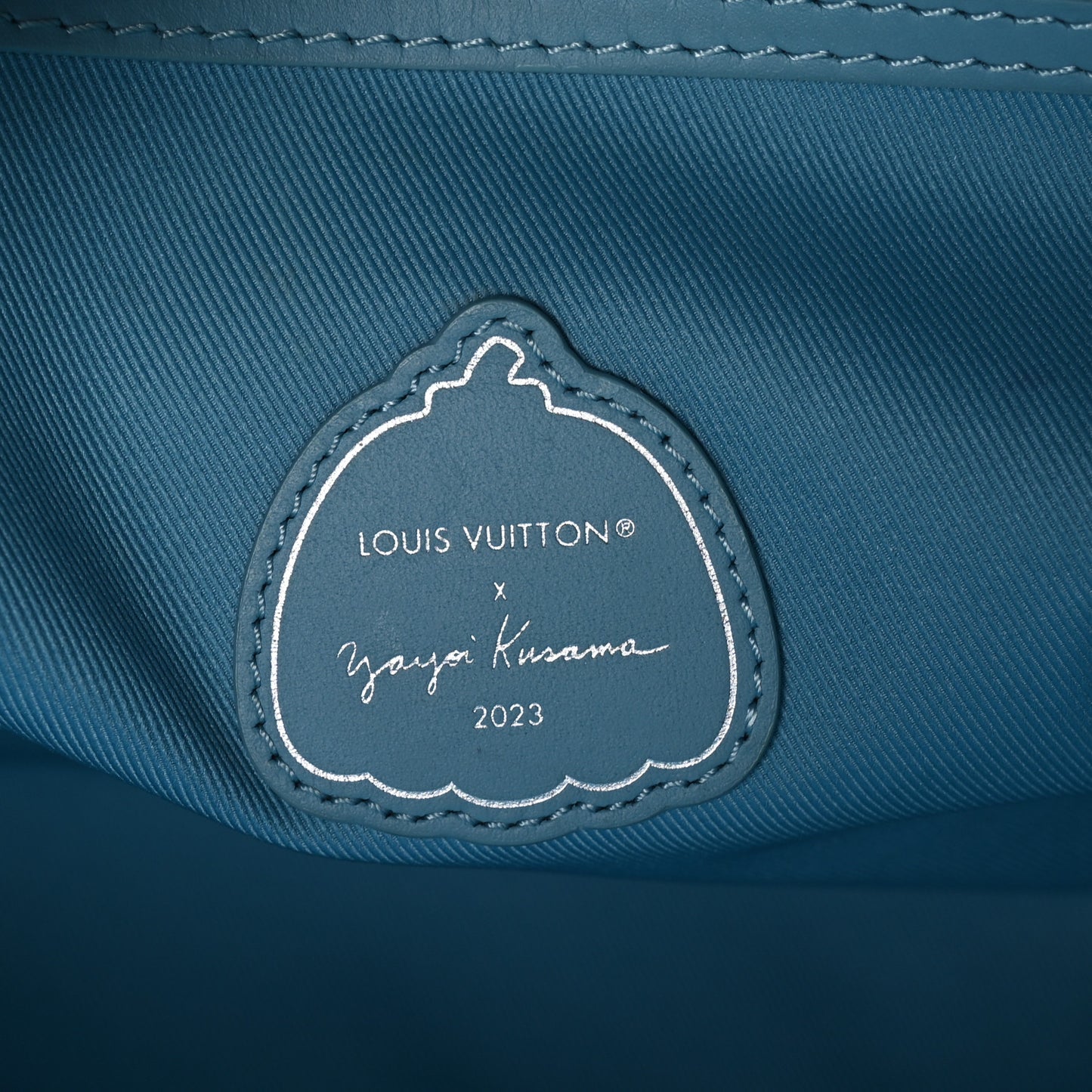 LV X YK Taurillon Monogram Keepall Bandouliere 50 Blue Multicolor