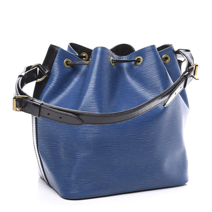 Louis Vuitton Epi Petit Bi-Color Noe Bleu Toledo Black 1 of 12
