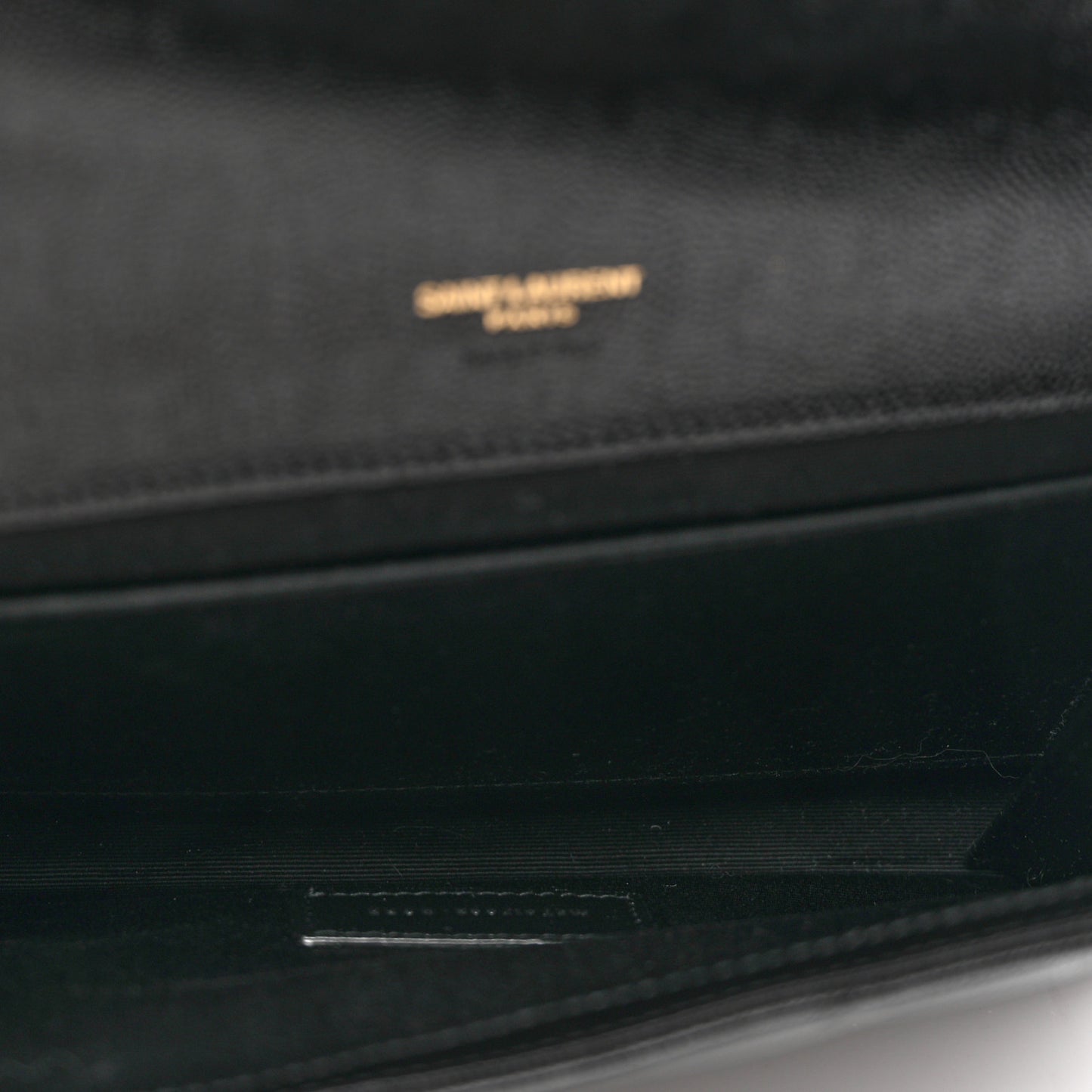 Grain De Poudre Matelasse Chevron Monogram Envelope Clutch Black