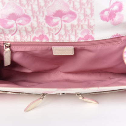 Christian Dior Canvas Monogram Floral Chain Shoulder Bag Pink 7 of 15