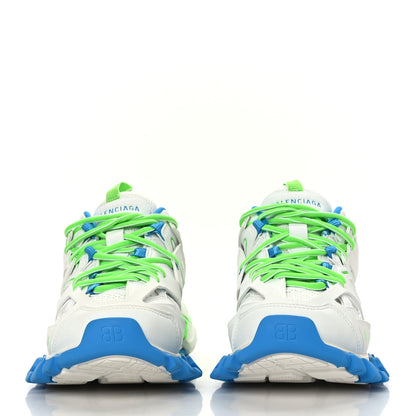 Balenciaga Mesh Rubber Womens Track Sneakers 37 White Green Blue 2 of 8