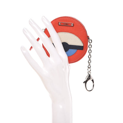 Fendi Vitello Elite Monster Eye Coin Purse Key Case Papavero Multicolor 2 of 8