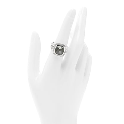 David Yurman Sterling Silver Diamond Prasiolite 11mm Albion Ring 56 7.75 54 7 2 of 4