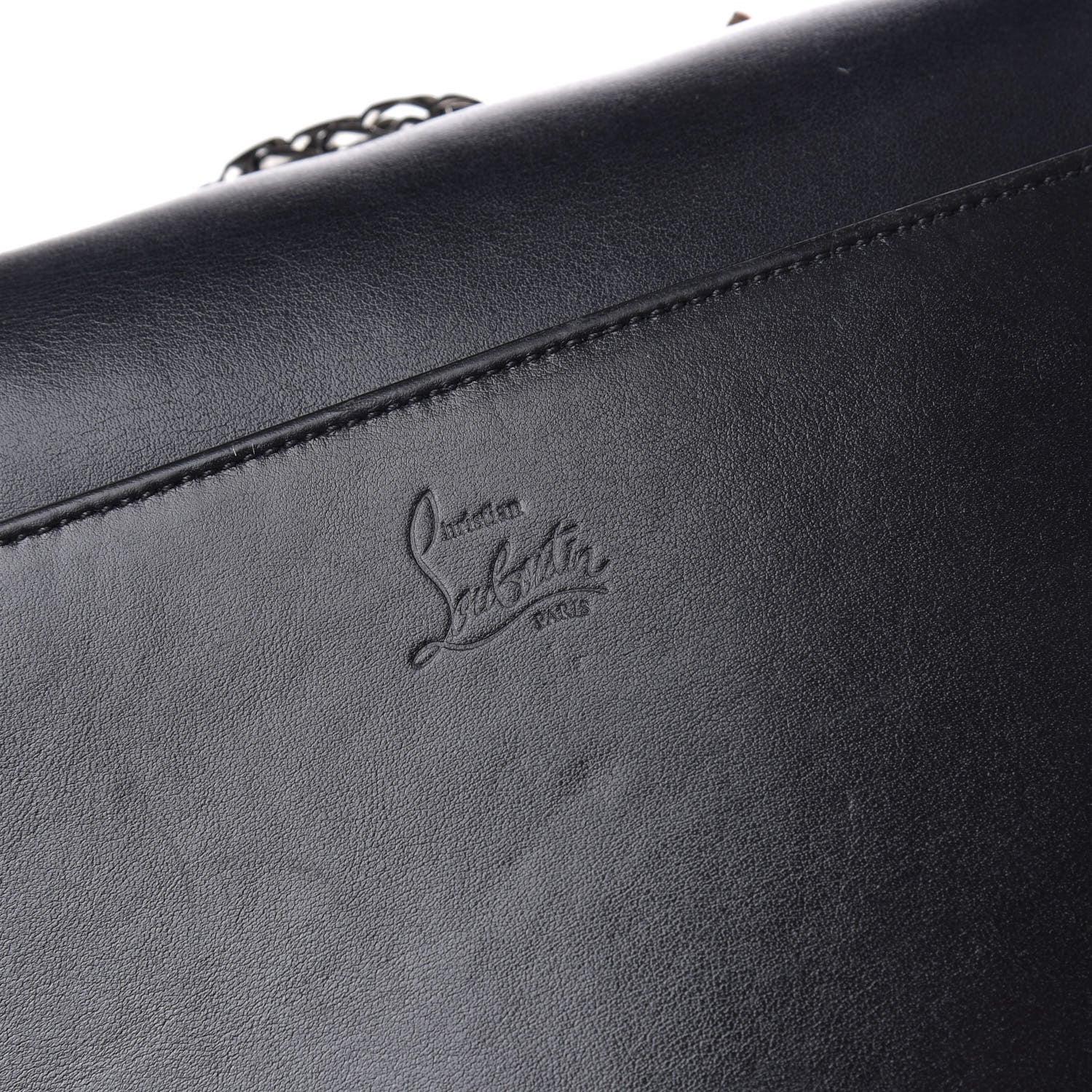 Christian Louboutin Calfskin Small Sweety Charity NV Shoulder Bag Black 7 of 12